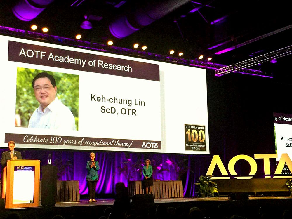 Prof. Keh-chung Lin awarded membership of the Academy of Research in Occupational Therapy