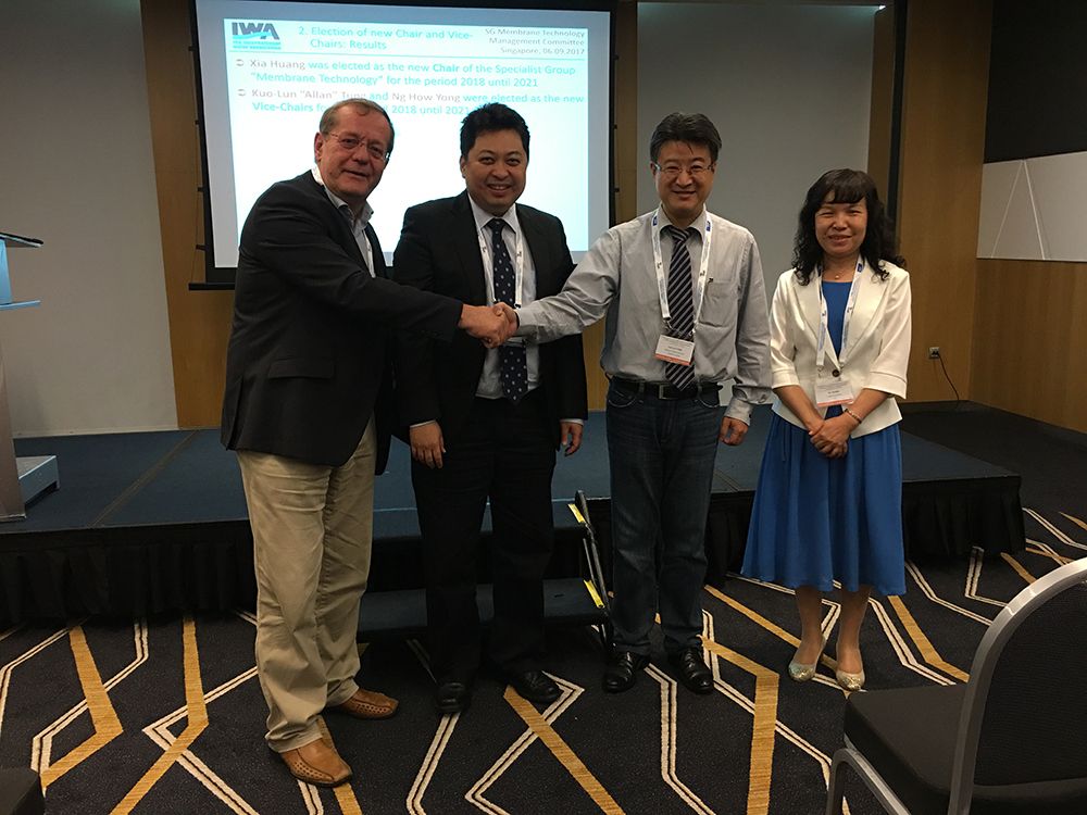 IWA Membrane Technology Specialist Group’s present Chair, Prof. Franz-Bernd Frechen from Germany, congratulated Prof. Tung for being elected the group’s next Vice-Chair.