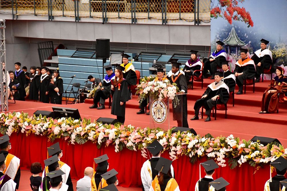 Student commencement speakers: Tzu-Hsuan Li (left) and Achille Wendyam Tapsoba (right).