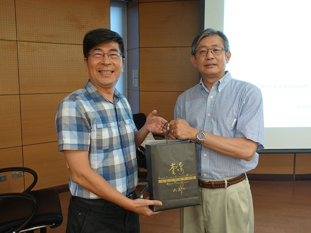 Image3:Figure 3. Prof. K. J. Ray Liu (right) with Associate Dean Tzong-Lin Wu during his visit to Taiwan in July 2017.