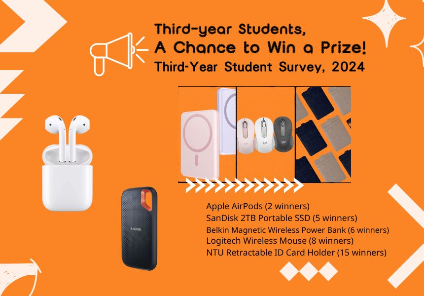 IImage: Third-year Students, A Chance to Win an AirPods or Other Prizes by Completing this Survey! ~2024/6/14