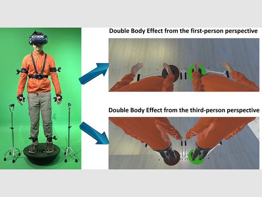 哲學系教授梁益堉團隊VR實驗新發現：「雙身體擁有感」與「雙身體位置感」圖