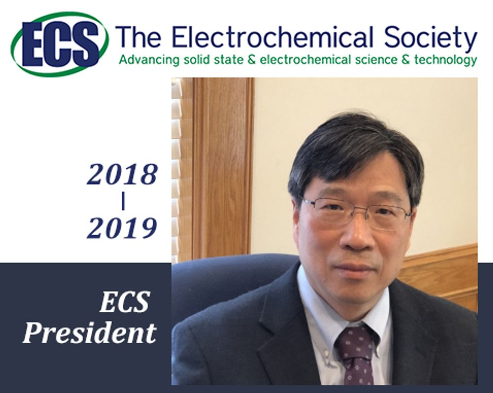 化工系傑出校友郭育教授當選2018-2019年度美國電化學學會（ECS) 會長